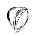 wholesale S925 Sterling Silver Unconventional Geometric Minimalist Design Adjustable Ring for Men and Women, Inspired by Dongdaemun Style-0-4