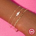 wholesale S925 Sterling Silver Retro Style Simple and Versatile Bracelet with Large and Small Pearls, Korean Version Popular and Trendy-0-2