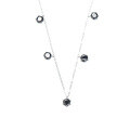 wholesale Metal: S925 Sterling Silver Cross-Border Classic Six-Prong Moissanite Necklace for Women, Daily Korean Minimalist Design Personalized Collarbone Chain Wholesale-0-12