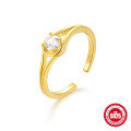 wholesale S925 Sterling Silver Hot-selling Drop Diamond Open Adjustable Ring, Korean Style Wedding Promise Ring-0-4