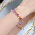 wholesale S925 Silver Amethyst and Citrine CP Sense Perfect Match Bracelet, Romantic and Lucky Gift for Girlfriend, High-End Edition by Zhuozhifan-0-3