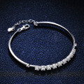 Sterling Silver Moissanite Row Bracelet for Women, Live Direct Sales-0-1