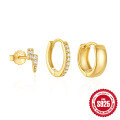 wholesale S925 Sterling Silver Classic Hoop Earrings Set for Women, High-EndINS。-0-19