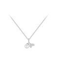 wholesale S925 Sterling Silver Synthetic Pearl Diamond-Inlaid Mermaid Necklace, Ins Style High-End Elegant Necklace Y00995-0-0