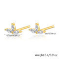 wholesale S925 Sterling Silver 074 Cross-Border Bestseller Small and Exquisite Zircon Earrings for Women, Trendy Ins-Style Earrings-0-9