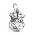 wholesale Sterling Silver S999, Thai Silver, Auspicious Knot Peace Lock, Fortune Character Coin, Fortune Bag Pendant, DIY Crystal Bracelet, Pure Silver Accessories-0-4