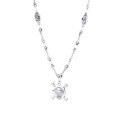 wholesale S925 Sterling Silver Creative New Hot-Selling One Piece Logo Skull 3D Bone Interlocking Chain Necklace-0-4
