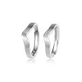 wholesale S925 Sterling Silver Inseparable Couple Rings, Niche Design Matching Bands, Sterling Silver Pair Commemorative Couple Rings-0-4