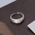 wholesale S925 Sterling Silver Minimalist Matte Wide Band Ring, Ins Style Fresh and Simple Design Women's Jewelry R01517-0-0
