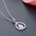 wholesale S925 Sterling Silver Waterdrop Pendant Women's Mature Style Elegant Diamond Accented Personality Necklace Jewelry Wholesale Supply-0-3