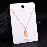 S925 Sterling Silver K Gold Pendant Necklace with Gourd and Plain Pi-S925 Sterling Silver YD2-0186BJ 925 Silver