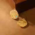 wholesale Sterling silver gold-plated inlaid with natural raw turquoise dragon and phoenix pendant bracelet necklace accessory DIY handmade jewelry-0-1