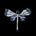 wholesale Gold Plated 925 Silver High-Carbon Diamond CindyChao Royal Blue Dragonfly Fashion Niche Brooch for Women-0-4