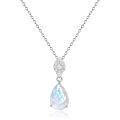 wholesale S925 silver French romantic new design jewelry amethyst gemstone pendant with natural moonstone necklace-0-3