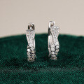 925 Sterling Silver New Women's Earrings Moissanite-0-0