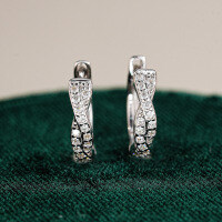 925 Sterling Silver New Women's Earrings Moissanite-Inlaid with moissanite  925 silver