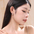 wholesale S925 Silver Freshwater Pearl Earrings for Women, Natural Pearls, Minimalist Ear Studs, Ins Style, Niche Design, Light Luxury Jewelry-0-0