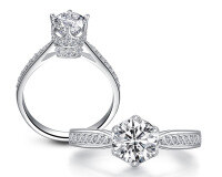 wholesale S925 Sterling Silver Cocktail CZ Ring Light Luxury Engagement Wedding Ring for Women-[Clearance Free Shipping] T Style US Size 9