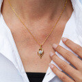 14K Gold Plated 925 Silver Moissanite Pendant Necklace for Women-0-1