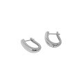 wholesale S925 Sterling Silver U-Shaped Minimalist Versatile Lightly Textured Ins Korean Style Small Earrings for Women-0-5