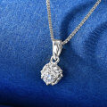 S925 Sterling Silver Moissanite Pendant Necklace, Minimalist Elegant Women's Cross-Border Wholesale-0-0