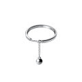 wholesale S925 Silver Nalan Ring for Women, Korean Style Fresh and Simple Smooth Surface Small Bead Chain Adjustable Hand Jewelry J6057-0-4