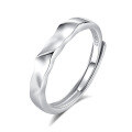 wholesale S925 Sterling Silver Original Design High-end Couple Rings Adjustable Plain Band Rings Valentine's Day Gift-0-13