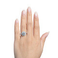 S925 Sterling Silver Round Zircon Inlaid Shining Ring, Women's Fashion Minimalist Design-0-3