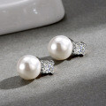 Metal Classic Princess Pearl Zircon Earrings, Cross-Border Best-Seller-0-2