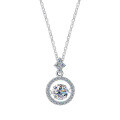 Sterling Silver TikTok Live Pendant Necklace for Women with Moissanite Design-0-3
