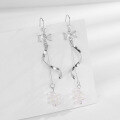 wholesale Sterling silver YaXi French bow tassel earrings, versatile drop new trend personality earrings-0-2