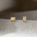 wholesale S925 Sterling Silver Exquisite Ins Niche Design Minimalist Elegance Diamond-Inlaid Rectangle Stud Earrings M06056-0-0