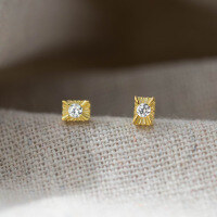 wholesale S925 Sterling Silver Exquisite Ins Niche Design Minimalist Elegance Diamond-Inlaid Rectangle Stud Earrings M06056-S925 silver pair gold 925 silver