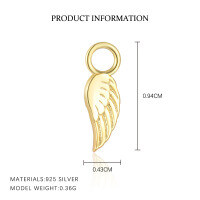 wholesale S925 Sterling Silver European And American Cross-border Butterfly Earrings For Women, Creative And Unique Pendant Light Luxury Versatile Exquisite Design Earrings-A4126-Gold/Single Pendant 925 Silver