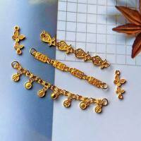 wholesale Gold-plated S925 Silver Connecting Chain Butterfly Double Ear DIY Bracelet Necklace Braiding Accessories Peace and Joy Extension Chain-A butterfly
