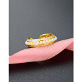 wholesale S925 silver gold-plated single-row pearl ring Korean style creative minimalist wholesale from source manufacturer-0-2