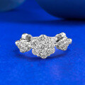 wholesale S925 Silver New Floral Stackable Ring with Multi-Way Wear and Luxurious Multi-Faceted Floral Design-0-0