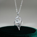 S925 Sterling Silver Pendant with D Color Moissanite Necklace, Women's Fashion Classic, Drop Shipping-0-0