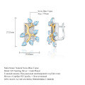 wholesale S925 Silver Designer Natural Topaz Earrings with Floral Leaf Design Gemstone Stud Earrings-0-0