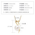S925 Silver Natural Freshwater Pearl Teardrop Zircon Necklace-0-51