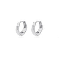 wholesale 925 Sterling Silver Cold Minimalist Style Vintage Summer Earrings,ins Circle Twistear Cuff For Women-E3122-White Gold 925 Silver