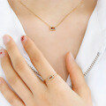 wholesale S925 Silver Plated 14K Gold Coffee Zircon Christmas Limited Edition Simple Versatile Jewelry Wholesale-0-1