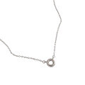 wholesale S925 Sterling Silver Korean Version Collarbone Chain Necklace for Women, Fashion Minimalist Versatile Geometric Smooth Circle Pendant-0-4