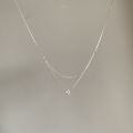 wholesale S925 Sterling Silver Double Layer Single Diamond Bamboo Snake Bone Chain, Korean Minimalist Niche Design Elegant Versatile Collarbone Necklace-0-0