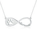 wholesale Metal jewelry with adorable pet paw prints and customizable name necklace as a gift for girlfriend-0-3