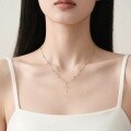 wholesale Metal Material European And American Cross-border Fashion Light Luxury Zircon Cross Necklace For Women, Designed With A Sense Of Uniqueness, Small Batch Wholesale-0-4