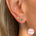 wholesale S925 Sterling Silver Geometric Clover Diamond Accent Luxury Earrings for Women, Cross-border Best-seller-0-1