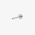 wholesale S925 Sterling Silver 8mm Long Internal Thread Piercing Post + Flat Base Threaded Cartilage Ear Stud Accessories-0-6