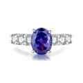 wholesale S925 Sterling Silver High Carbon Diamond Ring Women Tanzanite 8A Zircon Square Ice Flower Cut Color Gemstone Ring Live Streaming Best-Seller Wholesale-0-9