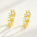 S925 Sterling Silver Moissanite Square Geometric Unisex Earrings-0-1